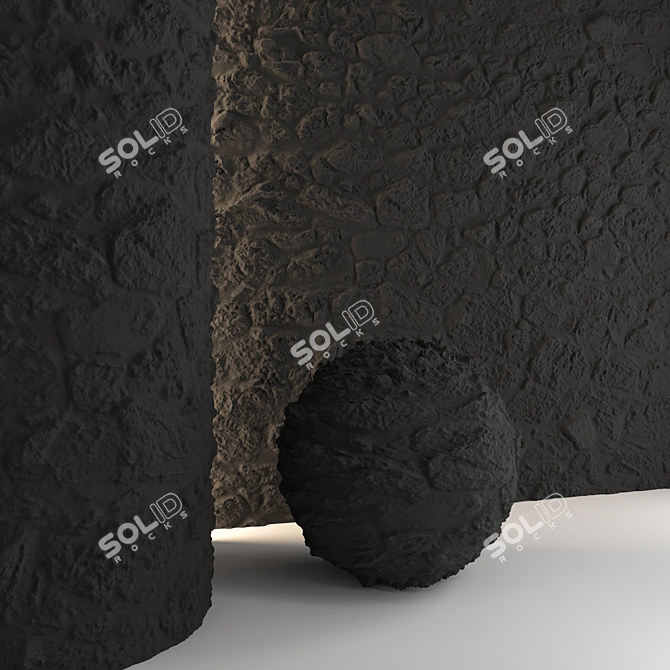 High-Quality Stone Wall Assets 3D model image 5