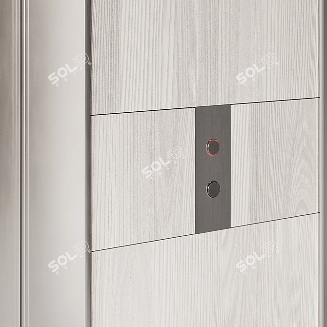 Modern Elevator Hall Wall Décor 3D model image 2