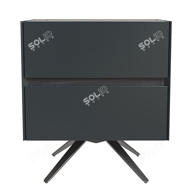 Sleek Metal Tray Stand 3D model image 2