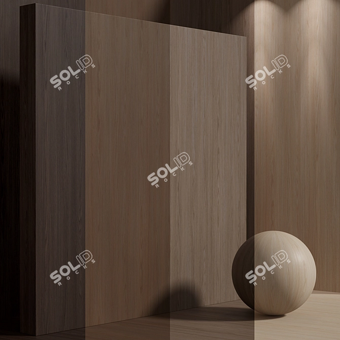 Seamless Oak Wood Set 3D model image 1