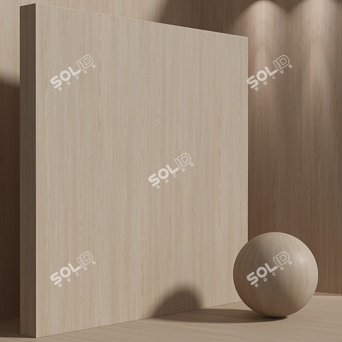 Seamless Oak Wood Set 3D model image 2