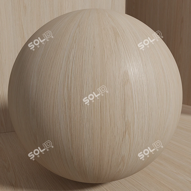 Seamless Oak Wood Set 3D model image 3