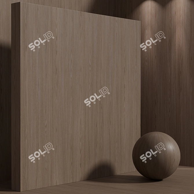Seamless Oak Wood Set 3D model image 4