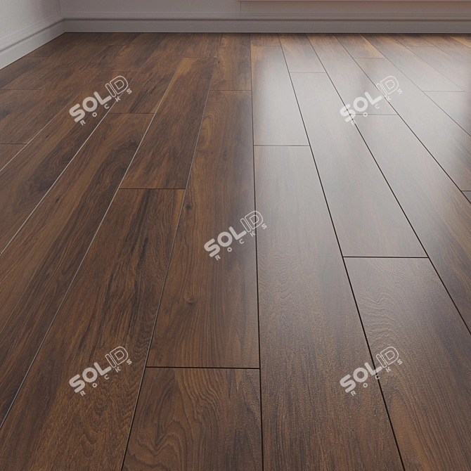 3D Parquet Flooring Model - Seamless Assembly 3D model image 1