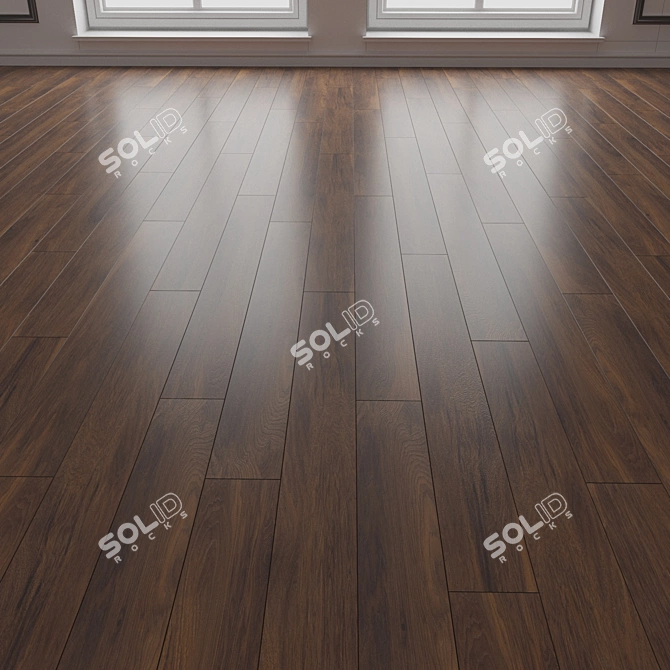 3D Parquet Flooring Model - Seamless Assembly 3D model image 3