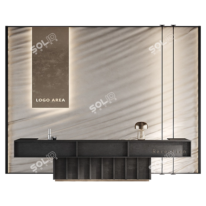 Modern Reception Area Design 3D model image 1