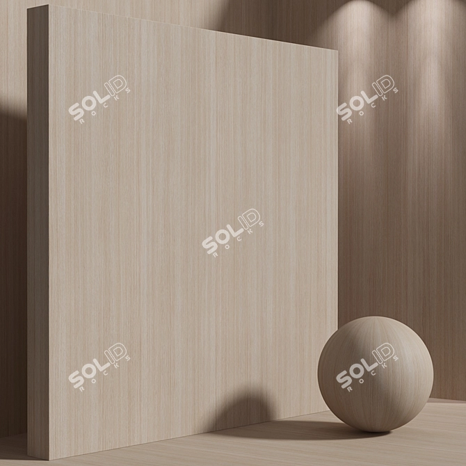 Seamless Oak Wood Material Set 3D model image 2