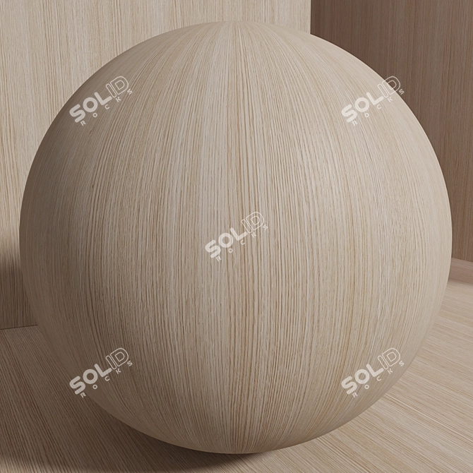 Seamless Oak Wood Material Set 3D model image 3