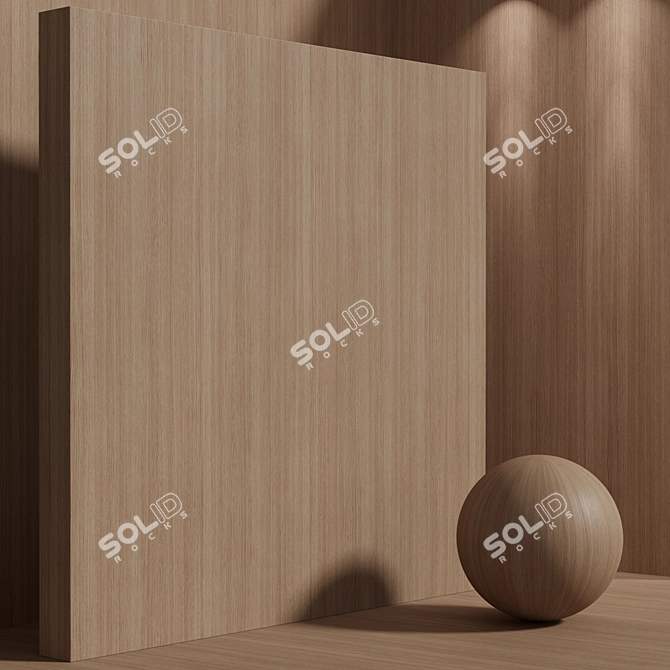 Seamless Oak Wood Material Set 3D model image 4