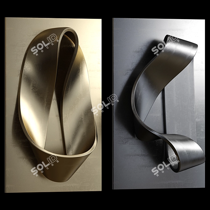 Modern Abstract Wall Art Print 3D model image 1