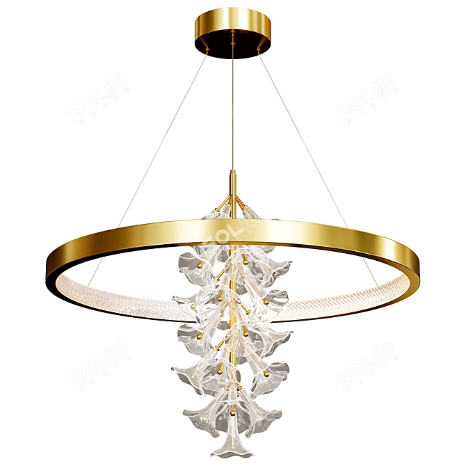 Elegant Modern Luciana Ring Light 3D model image 1