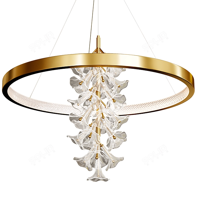 Elegant Modern Luciana Ring Light 3D model image 2