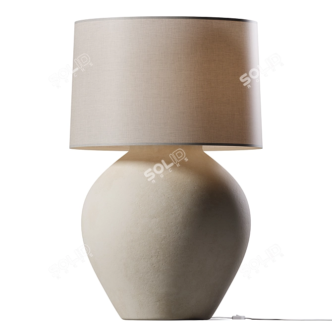 Rustic Glaze Ceramic Table Lamp 3D model image 1