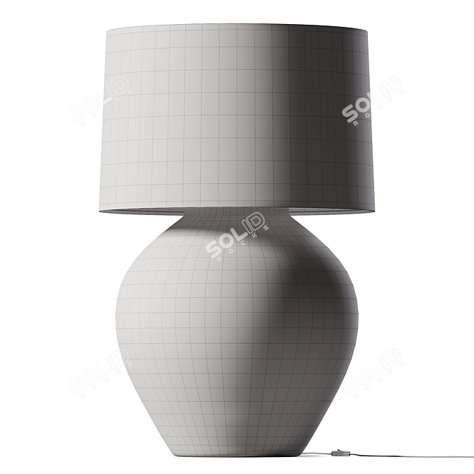 Rustic Glaze Ceramic Table Lamp 3D model image 2