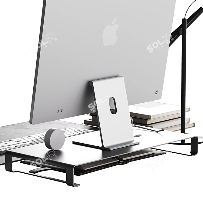 Apple-themed Workplace Decor Set 3D model image 5