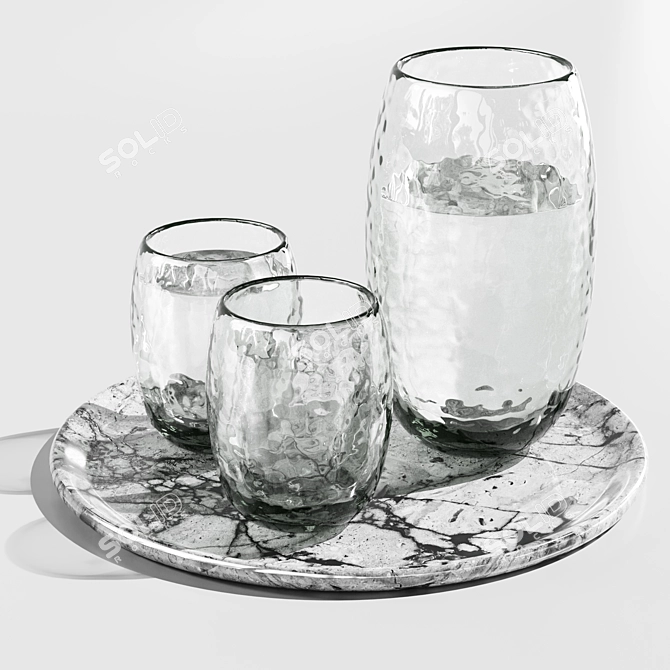 Modern Dishes Tableware Set Renderized 3D model image 3