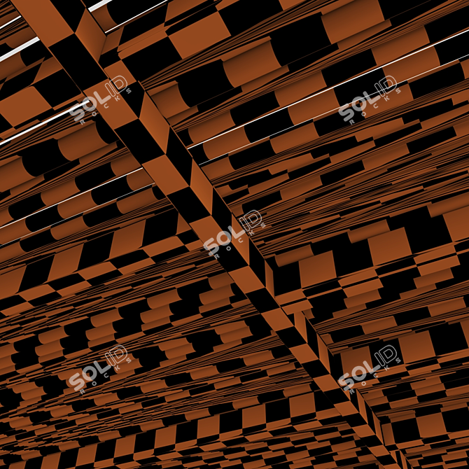  Ceiling Beam n14 3D Model 3D model image 1