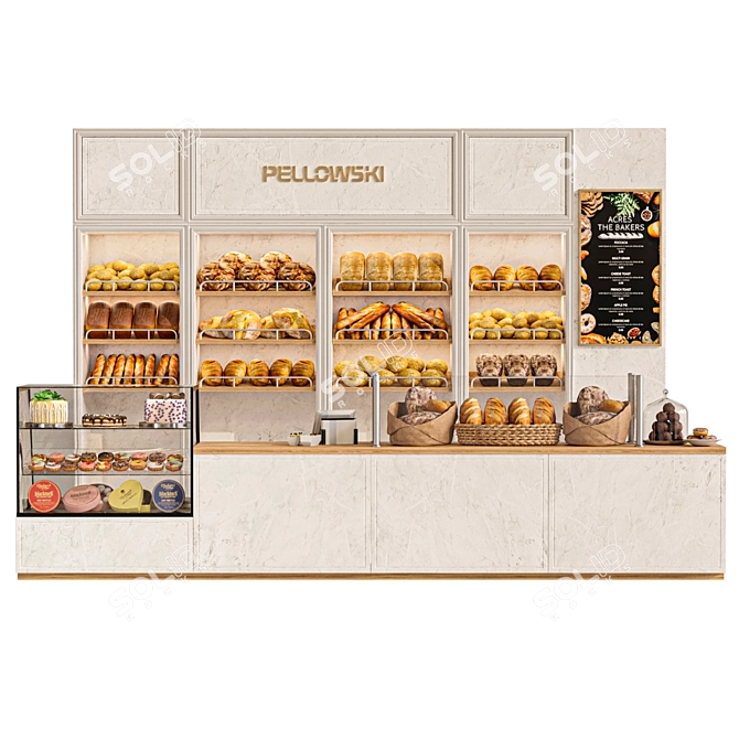 Bakery Design. Baked Goods, Desserts 3D model image 1