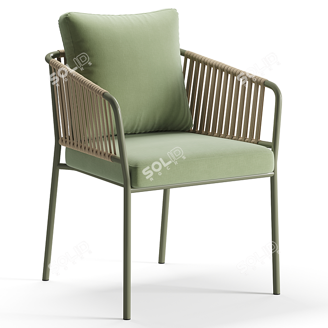 Contemporary Capri Armchair Model 3D model image 1