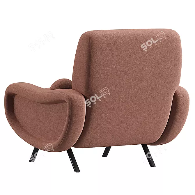 Luxurious Fabric Armchair - Elegant Design 3D model image 4