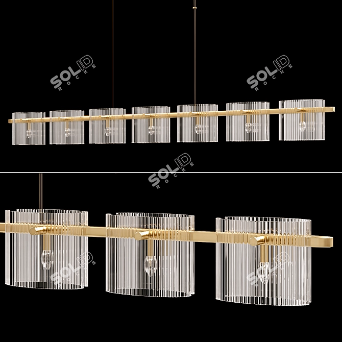 Crystal Lux Encanto Pendant Light 3D model image 1