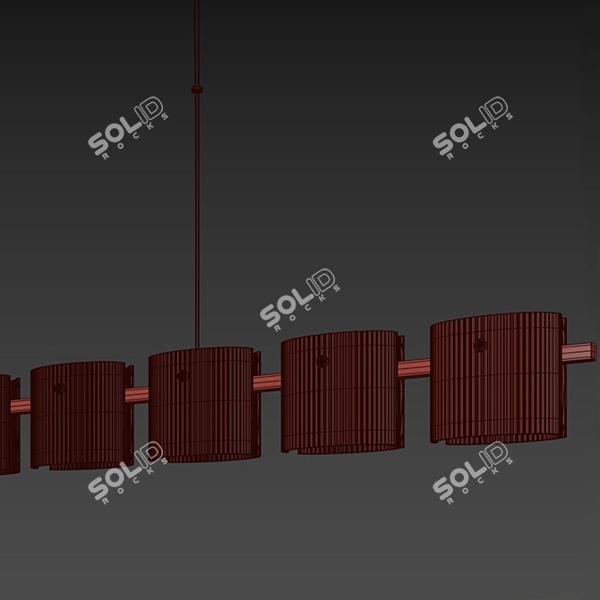 Crystal Lux Encanto Pendant Light 3D model image 2