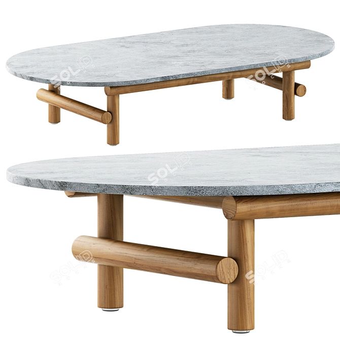 Ayana Small Table: Elegant Design 3D model image 1