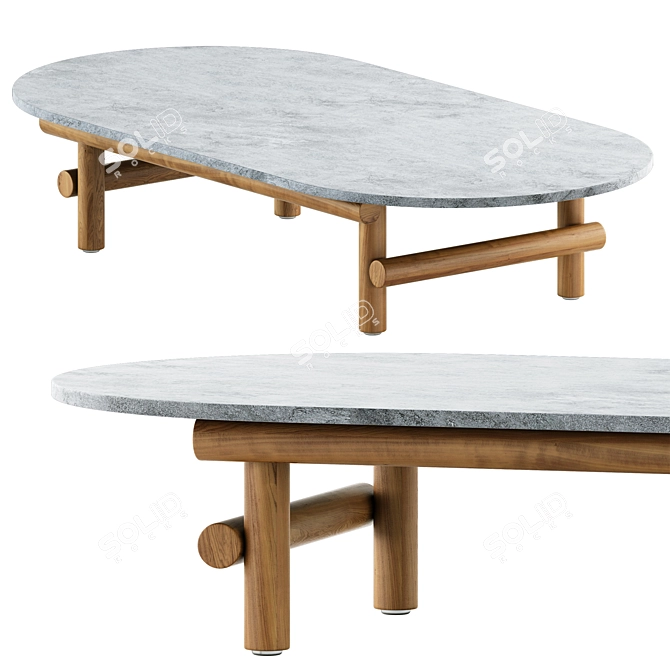 Ayana Small Table: Elegant Design 3D model image 2