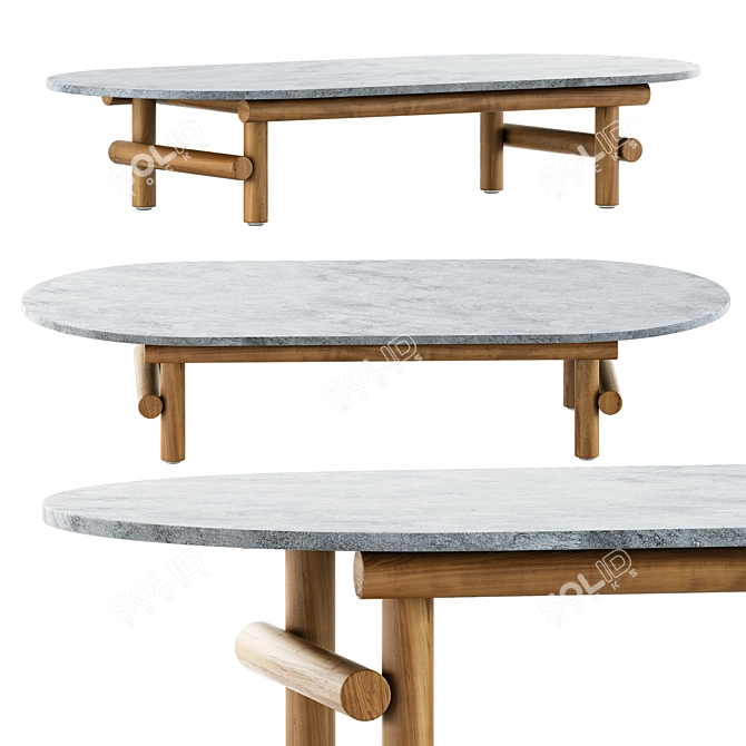 Ayana Small Table: Elegant Design 3D model image 3