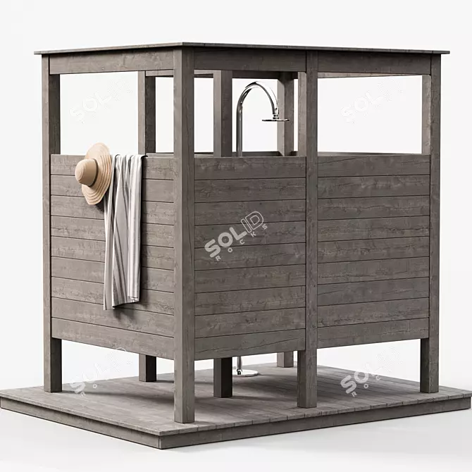 Corona Outdoor Shower Unit 3D model image 2