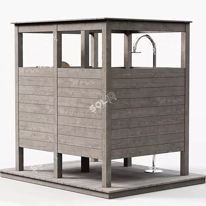 Corona Outdoor Shower Unit 3D model image 3