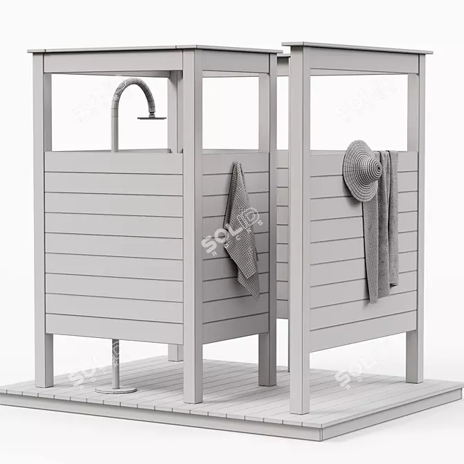 Corona Outdoor Shower Unit 3D model image 7