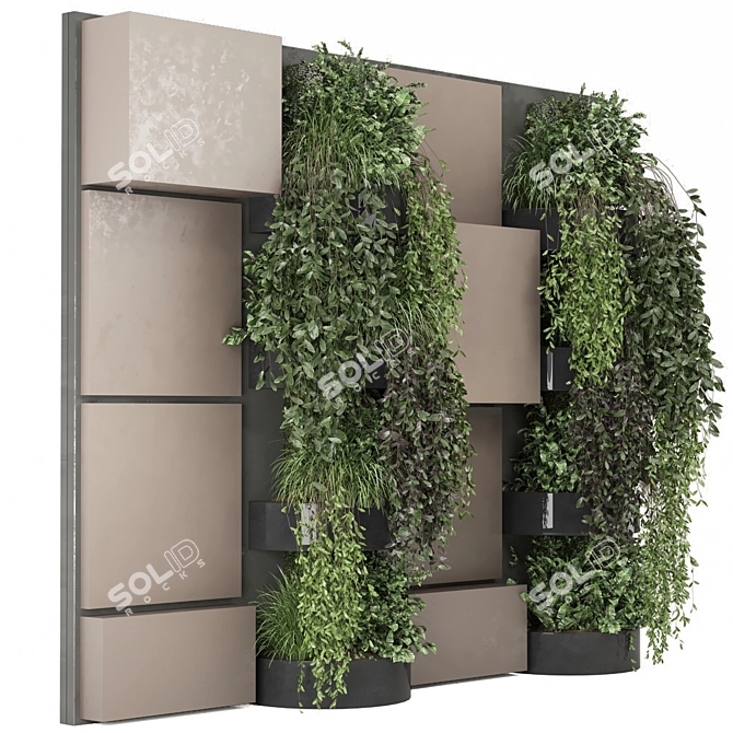 Vertical Wall Garden Set 1117 3D model image 6