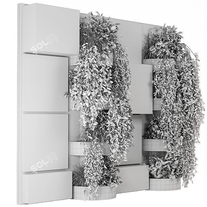 Vertical Wall Garden Set 1117 3D model image 7