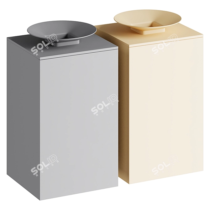 Sleek Modern Exhibitor Bin 3D model image 2