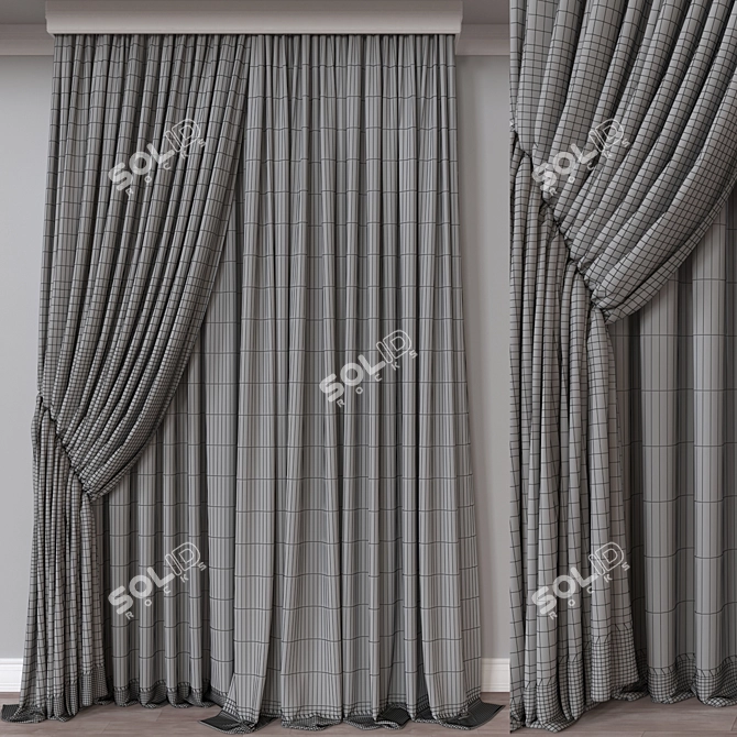 Versatile 3D Curtain Model. 3D model image 4