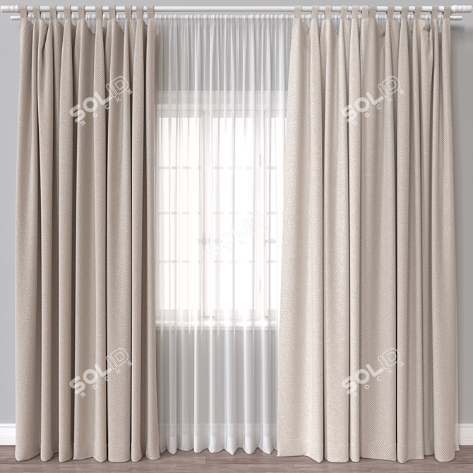 Dual-Render Curtain Model 866 3D model image 1