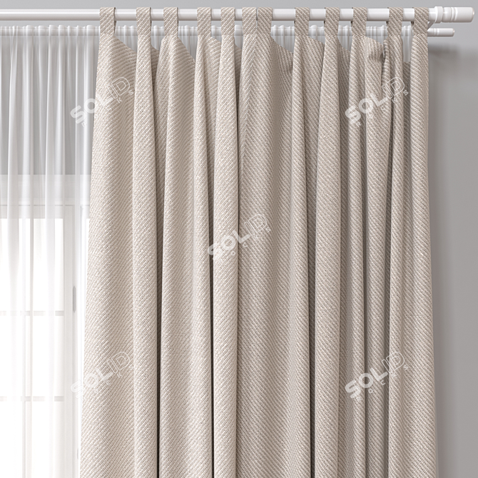 Dual-Render Curtain Model 866 3D model image 3