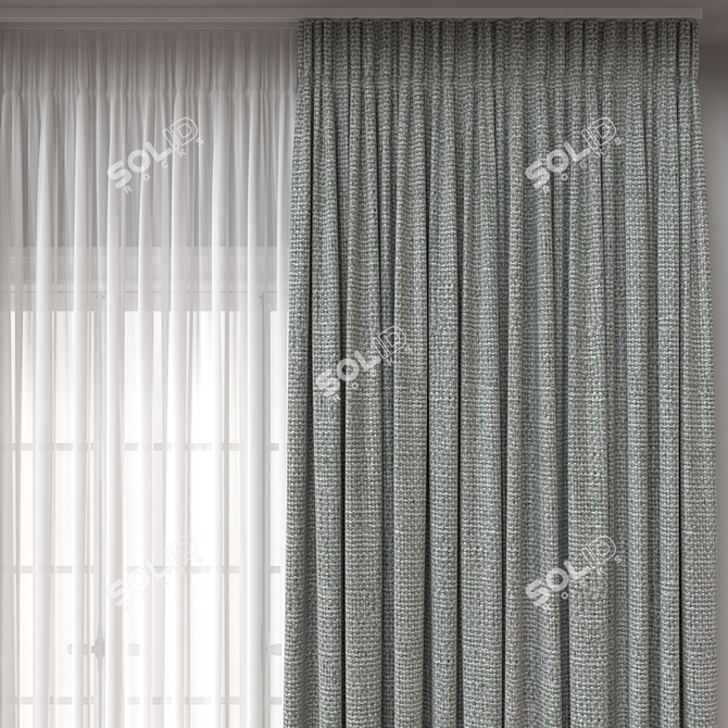 Versatile 3D Curtain Model 3D model image 3