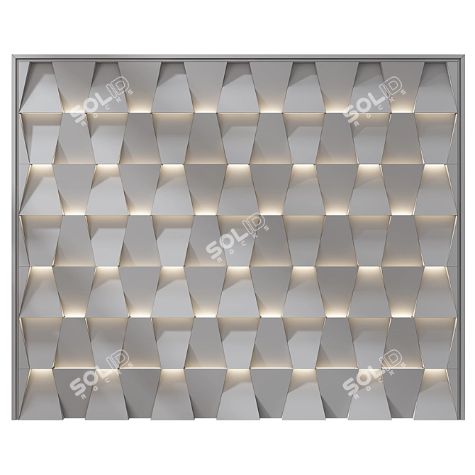 Modern 3D Wall Panel Design 3D model image 2