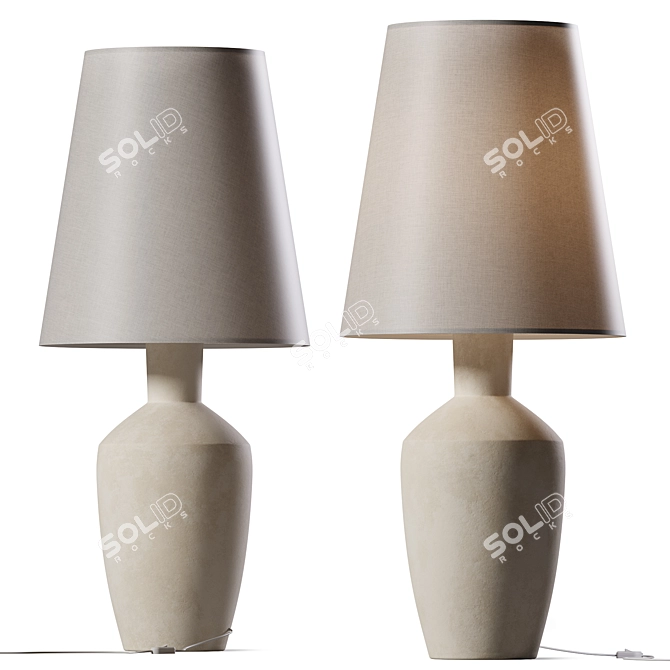 Minimalist Ceramic Table Lamp 3D model image 1