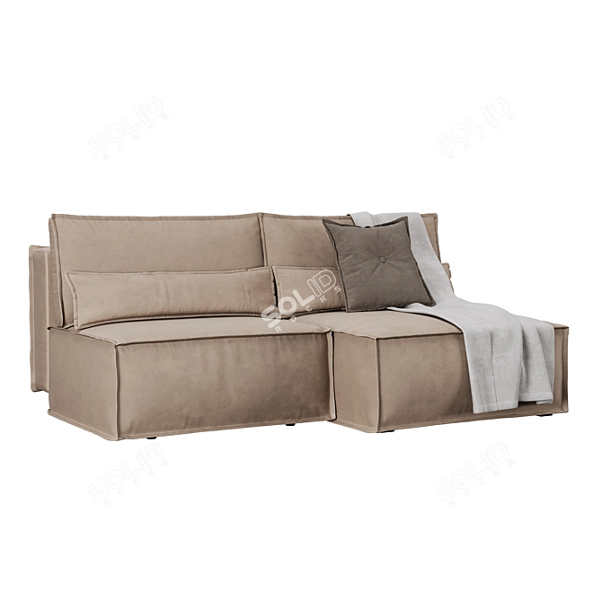 Стильный угловой диван Стаус 3D model image 2