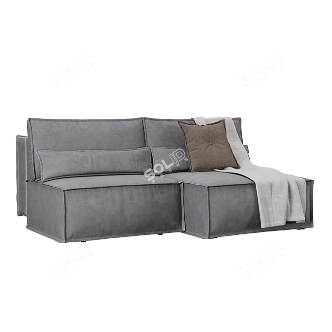 Стильный угловой диван Стаус 3D model image 3