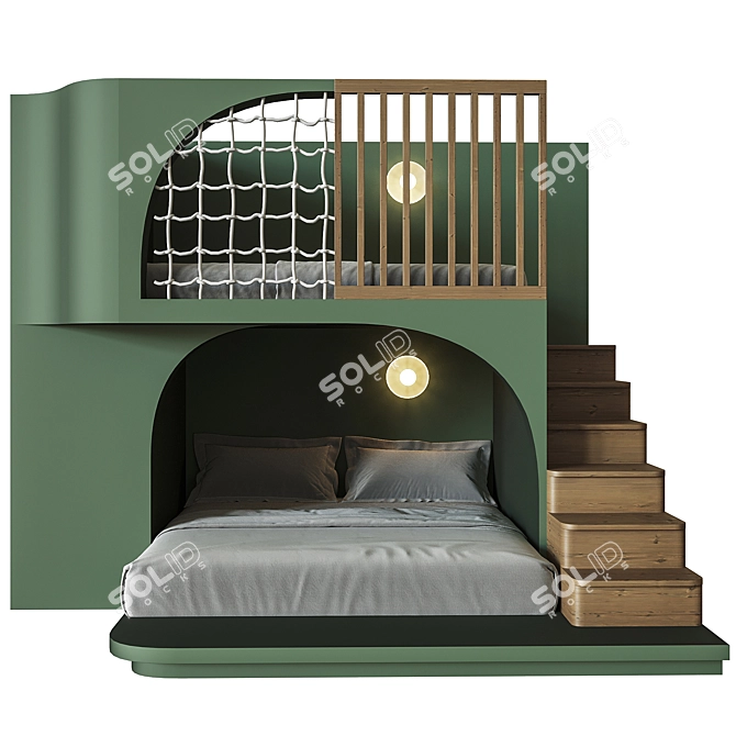 Custom Kids Bedroom Furniture Set 3D model image 3