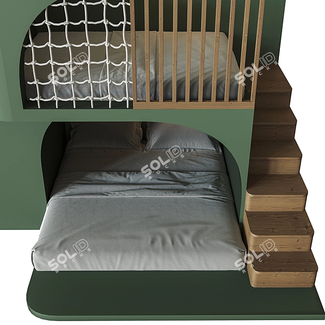 Custom Kids Bedroom Furniture Set 3D model image 4