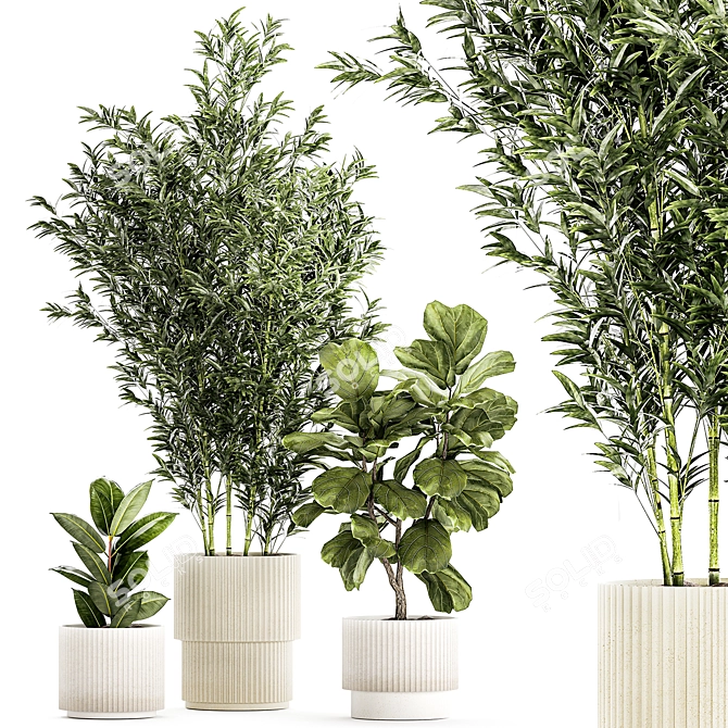 Modern Plant Collection Set 1451 3D model image 1