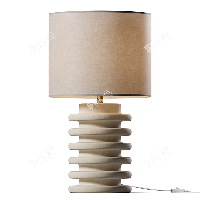 Minimalist Glass Globe Table Lamp 3D model image 1