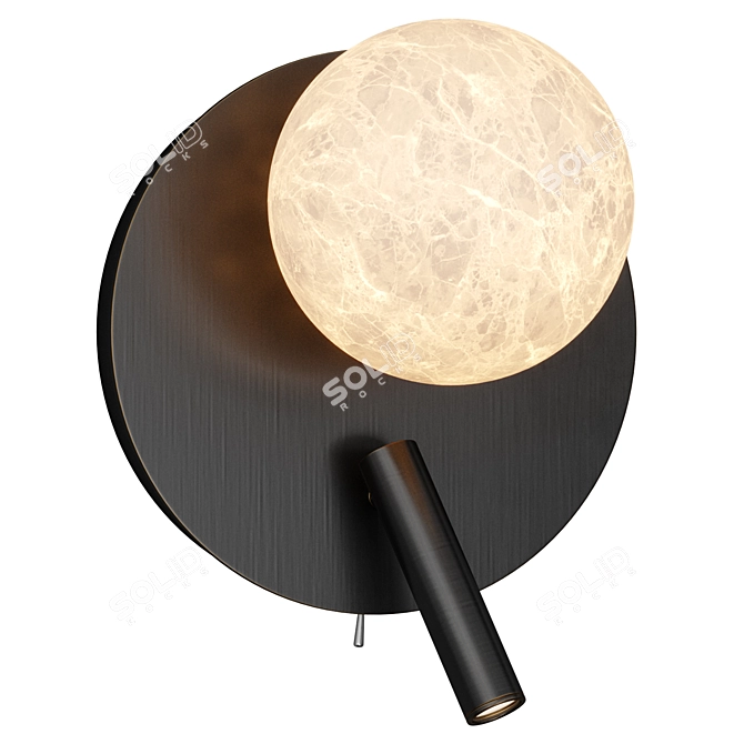 Marble Globe Wall Lamp 3D model image 2