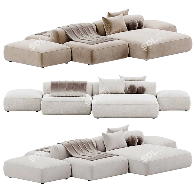 Modular Cosy Island Sofa | MDF Italia 3D model image 2