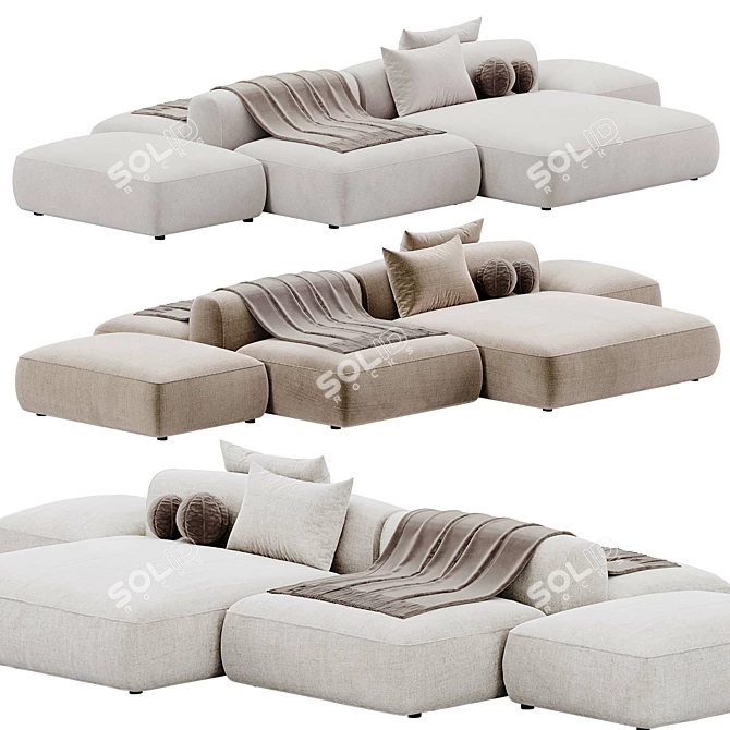 Modular Cosy Island Sofa | MDF Italia 3D model image 3